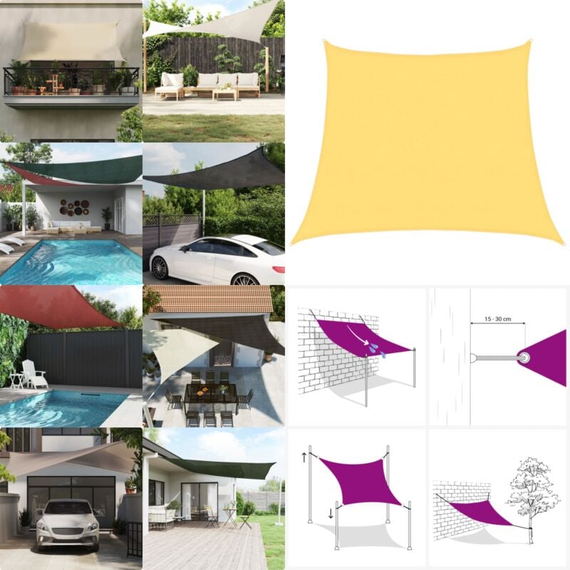 Vidaxl - Voile d'ombrage 160 g/m² Beige 3/4x3 m pehd - Parasol - Voile D'ombrage - Parasol Rectangulaire - Parasol Beige - Parasol Jardin - Home &