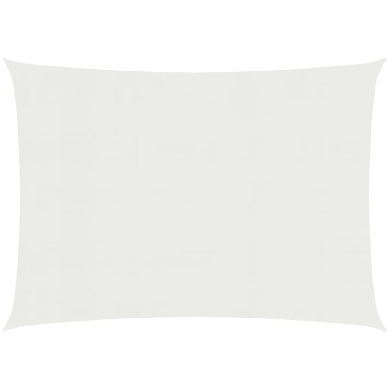 Voile d'ombrage 160 g/m² Blanc 3.5x5 m pehd - Blanc