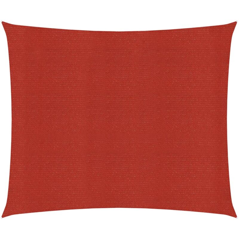 Voile d'ombrage 160 g/m² rouge 3 x 3 m PEHD