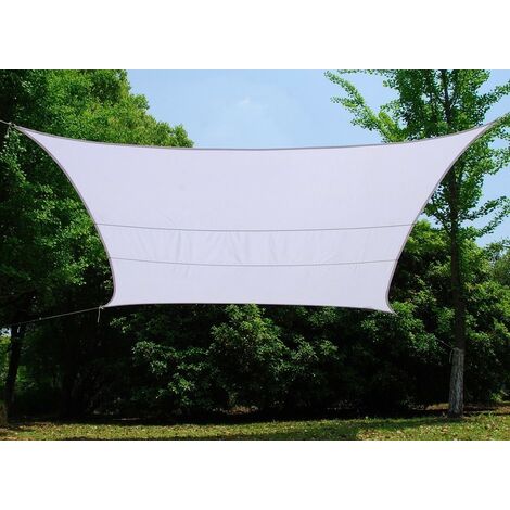 Voile d'ombrage 2,90x2,90 carré polyester blanc - Salon