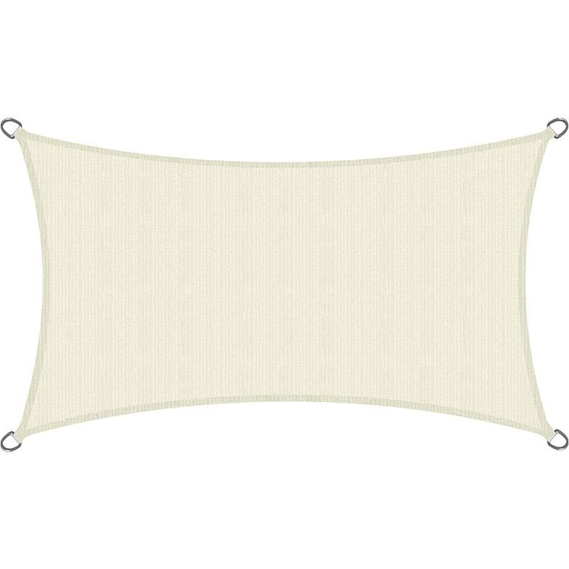 Start - Voile d'ombrage 300x200cm - hdpe Tissus Respirant - Crème - Voile d'ombrage rectangulaire - Toile terrasse Protection uv,