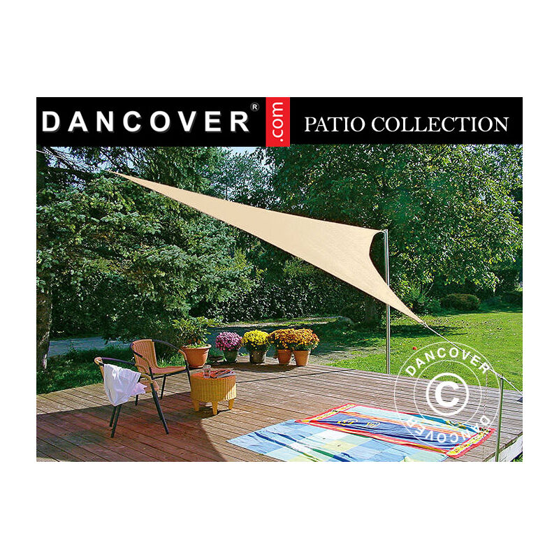 Dancover - Voile d'ombrage 3,6x3,6x3,6m, Triangulaire, Sable