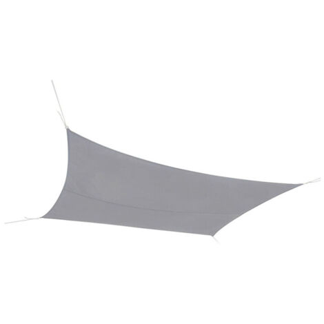 Voile d'ombrage 3x2 m gris clair