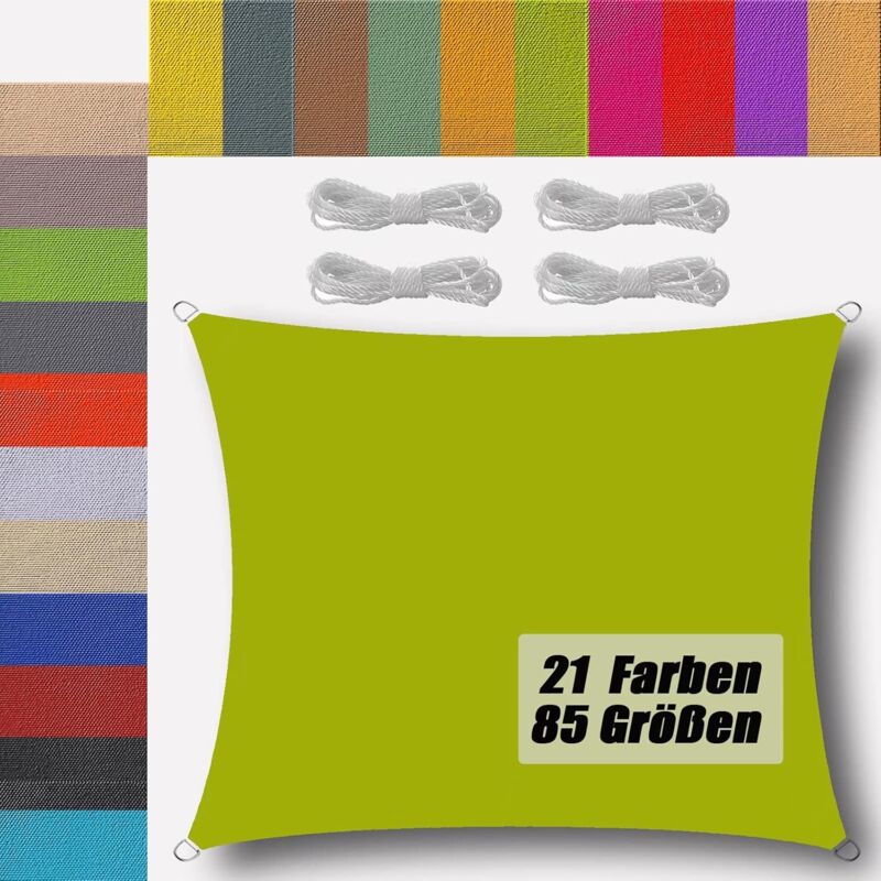 Sunxury - Voile d'ombrage 3x3m Imperméable en 185g/㎡ Polyester Anti 95% uv Voile d'ombrage Potager pour terrasse Patio Jardin extérieur Piscine