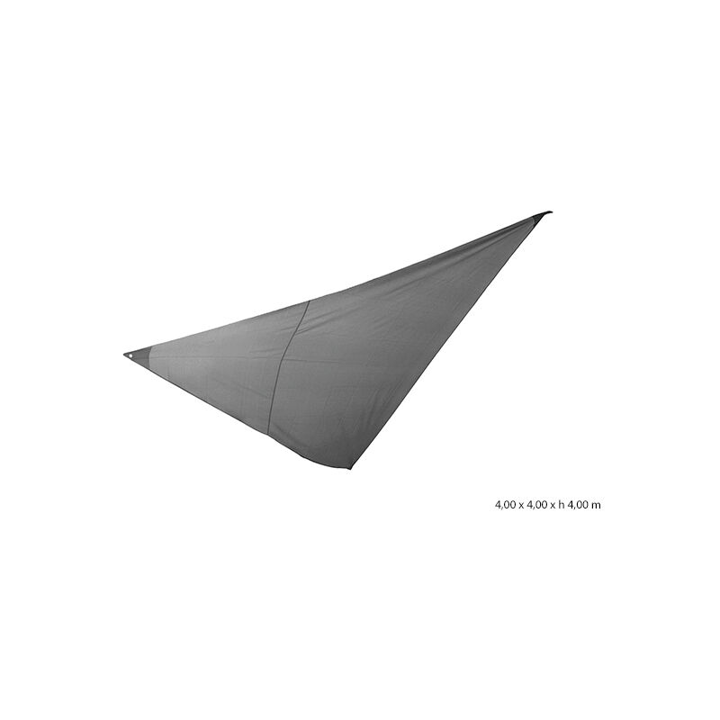 Voile D'ombrage Triangulaire Gris Foncé - 1 Housse + 3 Cordes Inclus 4x4x4 m - Mobilier de Jardin - Gris