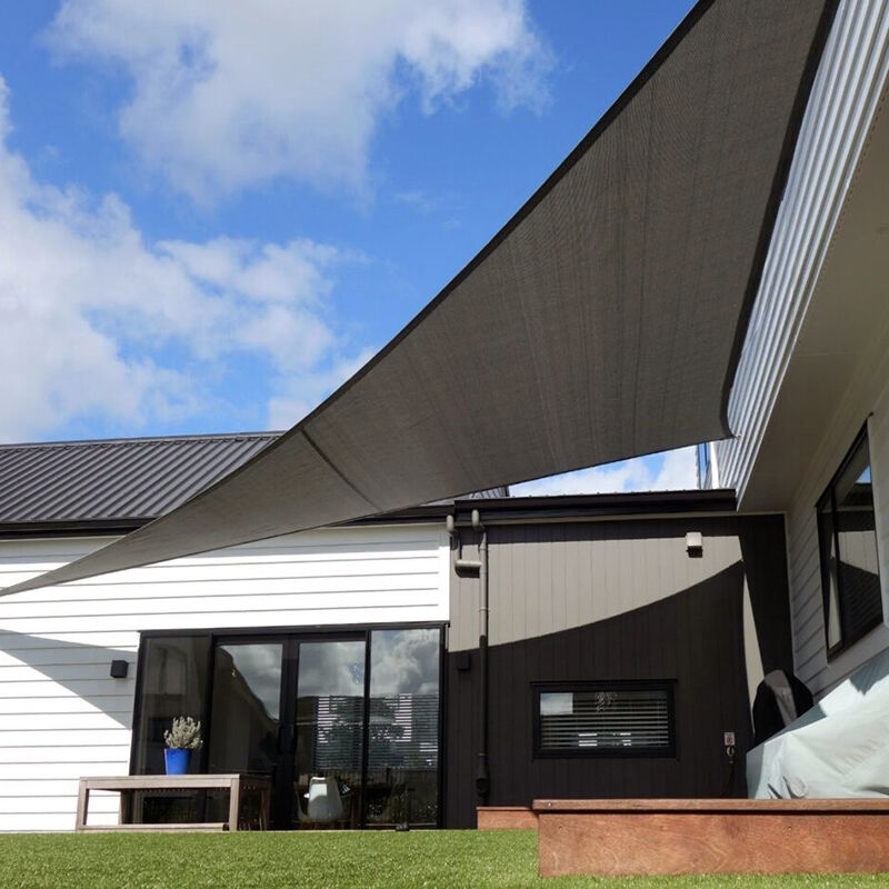 Sunny Inch ® - Voile d'ombrage 5 x 5 x 5 m imperméable 220g/m² Haute densité - Tissu déperlant - Gris ardoise