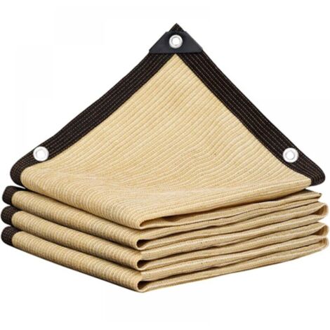 Voile d'ombrage 5m x 4m en polyéthylène haute densité – Avec œillets pour installation rapide – Protection contre UV et chaleur - 5mX4m