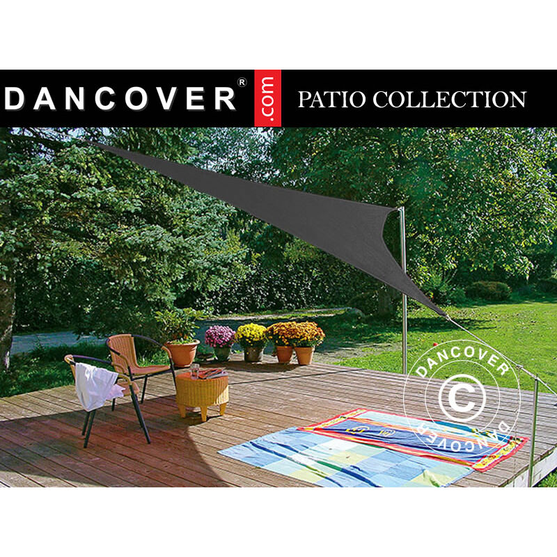 Dancover - Voile d'ombrage 5x5x7m, Triangulaire, Anthracite