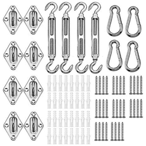 Voile d'ombrage accessoire fixation robuste jardin patio tonnelle ajustement 6mm.