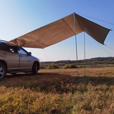 ARNAULT Voile d'ombrage Auvent latéral de voiture étanche 3 x 2 m kaki pour camping