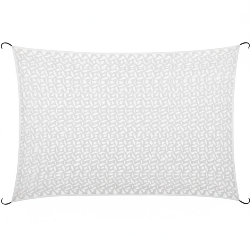 Voile d'ombrage réversible "Camouflage" 3 x 4m gris et blanc