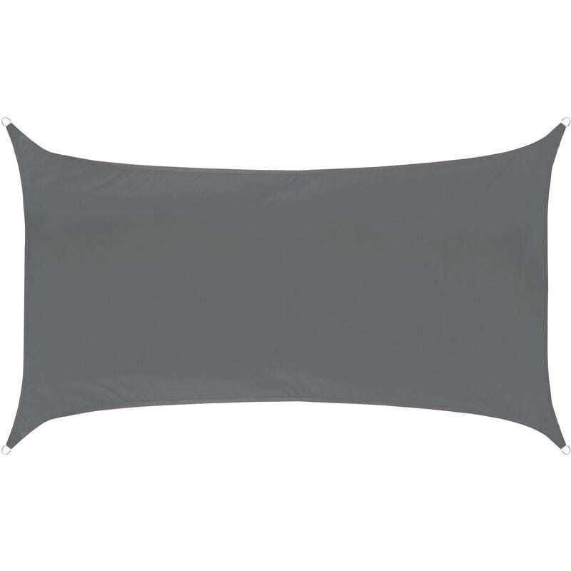 Svita - Voile d'ombrage carré étanche 160g/m² UV50+ protection solaire gris foncé 2x4m