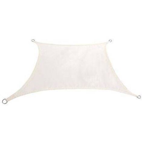 Voile d'ombrage carre' e'toiles 5x5 m en polyester e'cru 180 g/m2