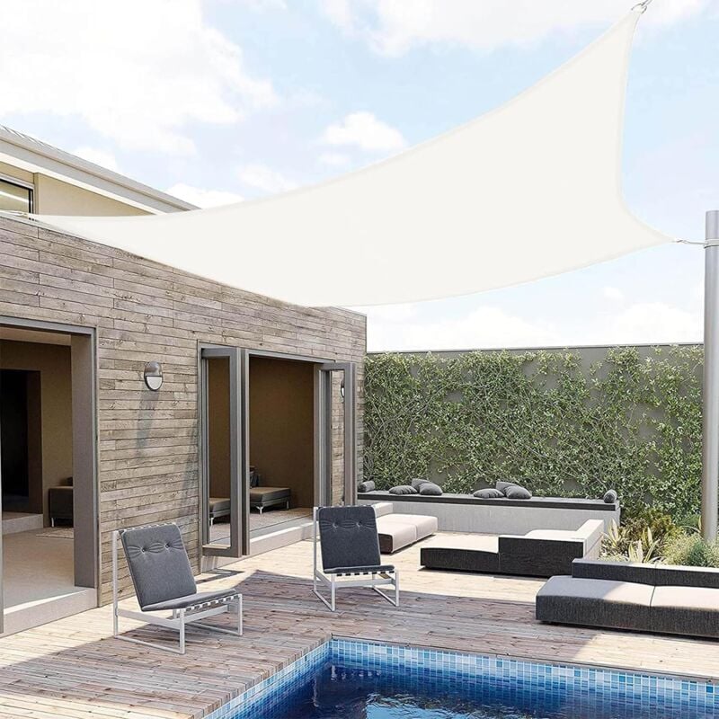 Jn.songs - Voile d'Ombrage Carré Imperméable Toile Ombrage uv Protection pour Patio Jardin Terrasse Balcon - Beige 2x2M