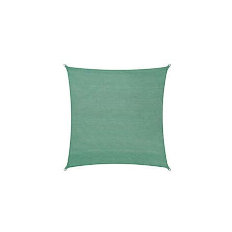 Voile d'Ombrage Carré Vert en PEHD - 3,6x3,6 m