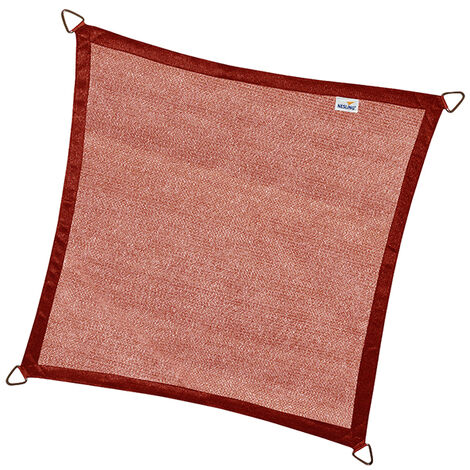 Voile d'ombrage carrée 360 x 360 cm coloris terracotta Nesling