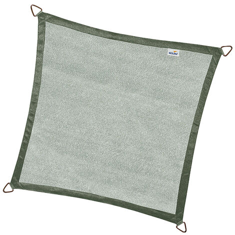Voile d'ombrage carrée 360 x 360 cm coloris vert olive Nesling