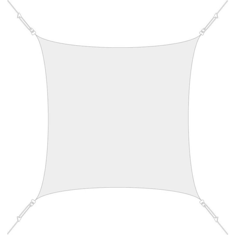 Voile d'ombrage carrée 4 x 4m - Blanc