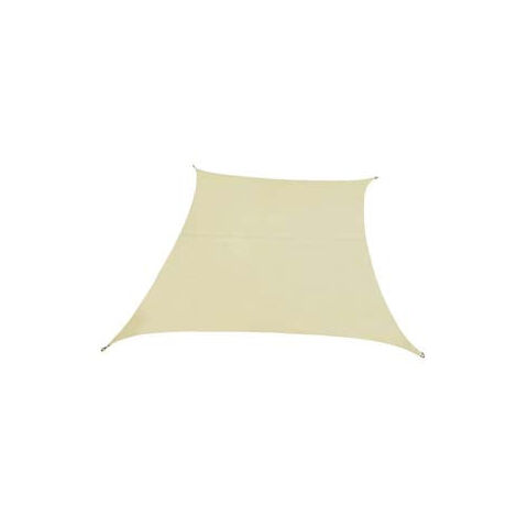 Voile d'Ombrage Carrée Beige en Polyester - 3,6x3,6 m