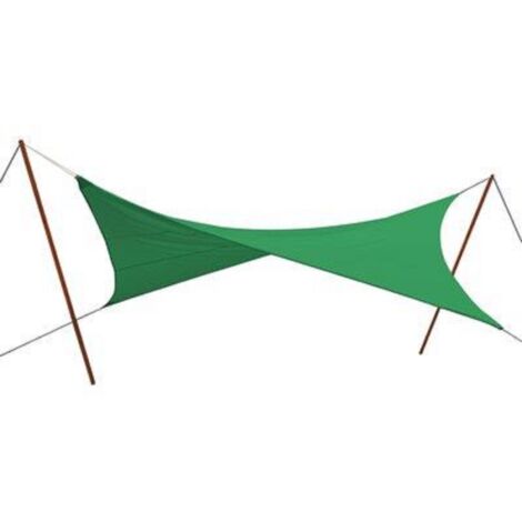 Voile d'ombrage carre'e e'toiles 3,6x3,6 m en vert 180 g/m2