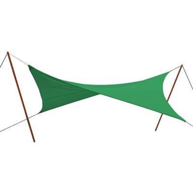 Stars - Voile d'ombrage carre'e e'toiles 3,6x3,6 m en vert 180 g/m2