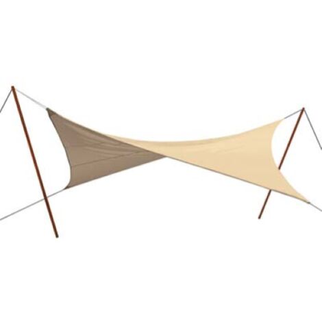 Voile d'ombrage carre'e e'toiles 5x5 m en polyester e'cru 180 g/m2