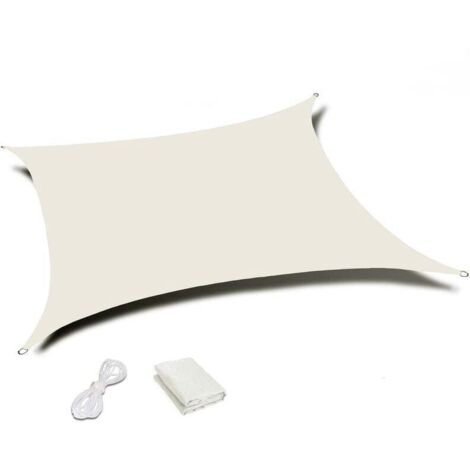 Voile d'ombrage carrée imperméable 4x4m Beige