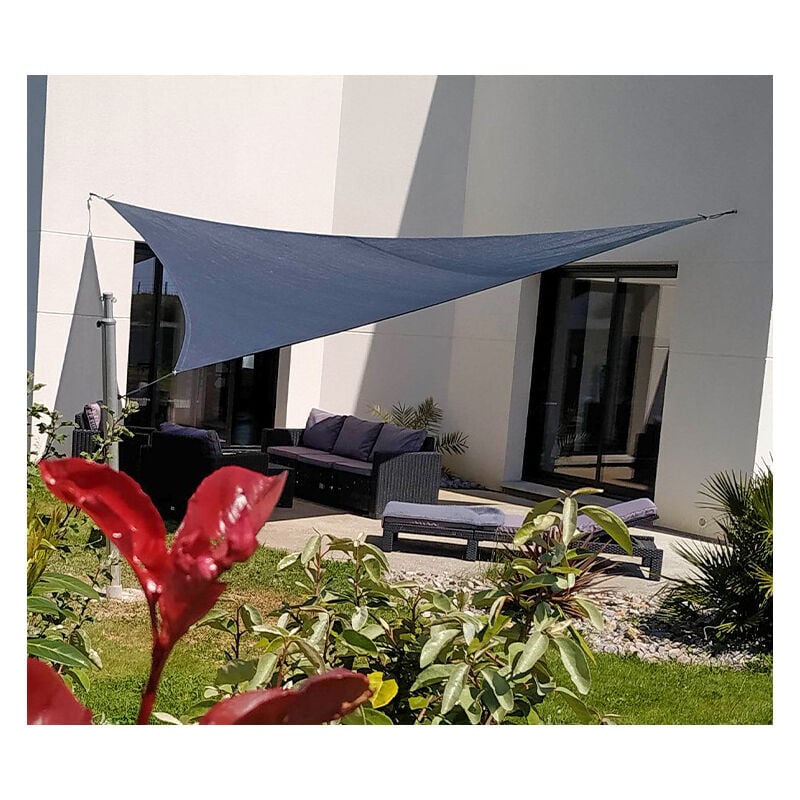Direct Filet - Voile d'ombrage imperméable 4 x 4 x 5.6 m - Concave Couleur: Anthracite