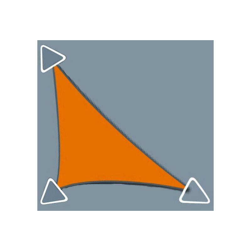 Voile d'ombrage perméable 4 x 4 x 5.6 - Concave Couleur: Terracotta - Terracotta