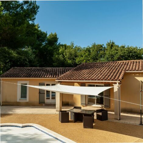 Voile d'ombrage crème WERKA PRO 5 x 5 m