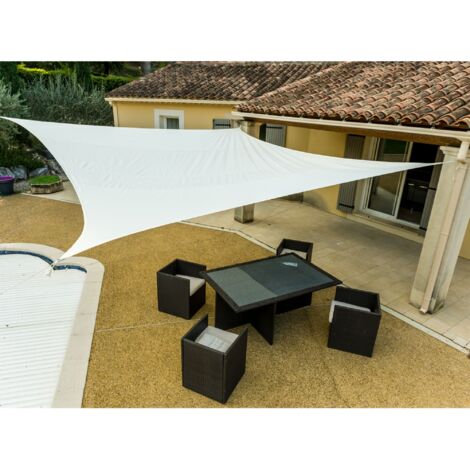 Voile d'ombrage carré 3,6 x 3,6 m crème Werkapro