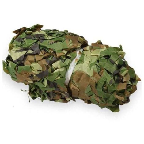 Voile d'ombrage filet camouflage 5x6m – Léger et résistant à l'eau – Revêtement anti-éblouissement – Pour chasse et observation