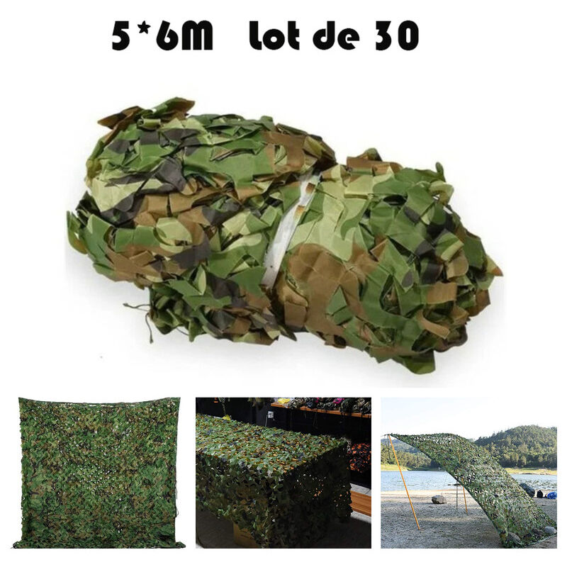 Coocheer - Filet de camouflage - 5 x 6 cm - Protection solaire - Pour loisirs et camping - Pour la chasse, le rouleau en vrac - Décoration militaire
