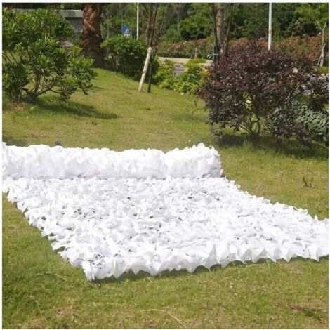 Voile d'ombrage Filet de Protection Solaire pour Jardin, Filet de Camouflage Filet d'ombrage Auvent du Soleil de Bâche de Tente D'isolation pour la Serre Cachée Jardin, Couche Double, Blanc, 3x5m