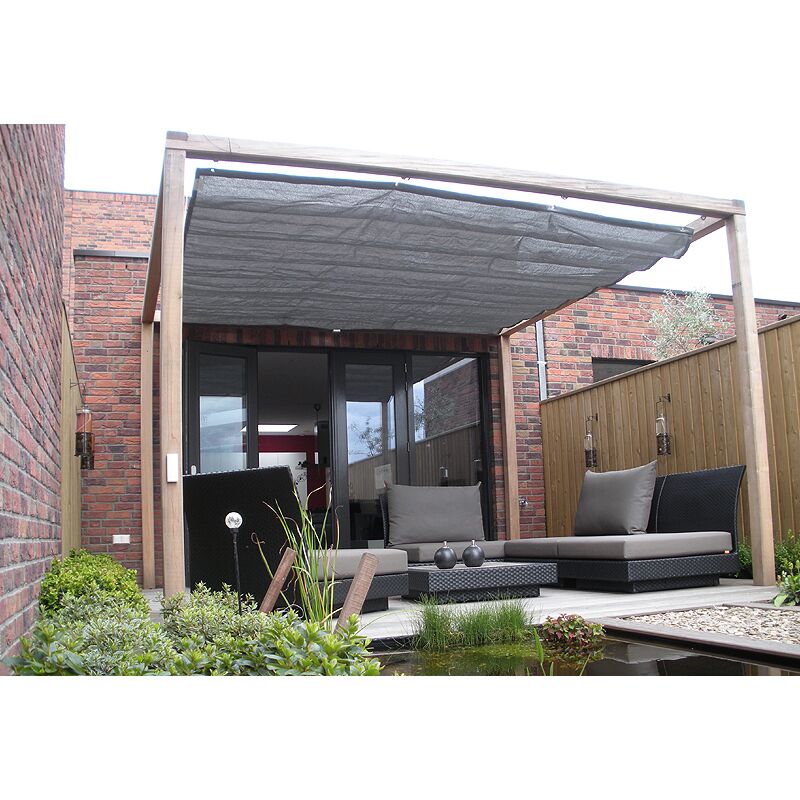 Wovar - Voile d'ombrage harmonica anthracite 200 x 500 cm