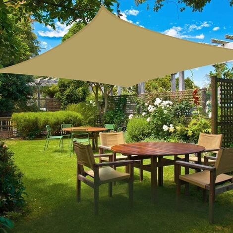 Voile d'Ombrage Imperméable 2x3m, Rectangulaire Toile Ombrage UV Protection pour Extérieur Jardin Terrass Balcon