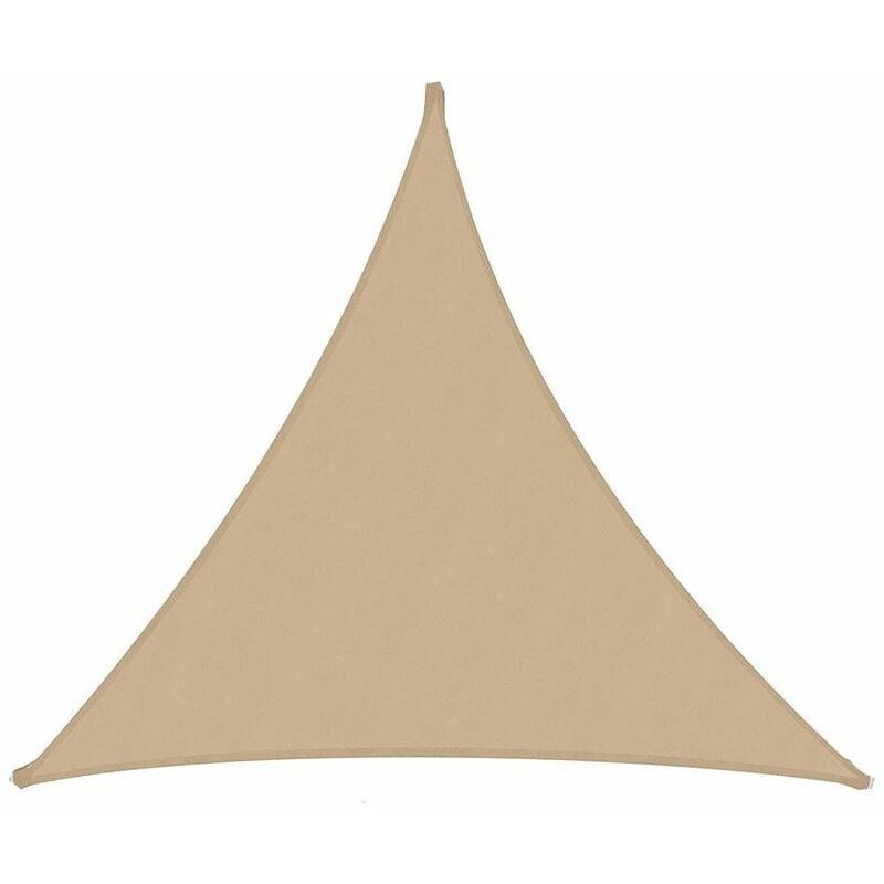 Voile d'ombrage imperméable de jardin Triangulaire Sable 3x3x3 m en Polyester