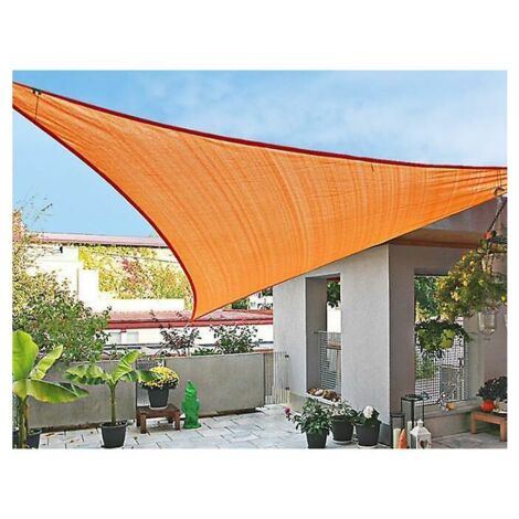 Voile d'ombrage imperméable 5x5x7.1m pour jardin de cour, auvent de voile d'ombrage de triangle droit auvent de piscine de bloc Uvorange