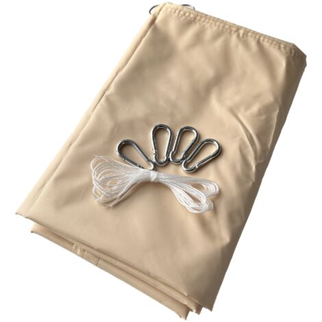 Voile d'ombrage imperméable beige 2 m x 3 m