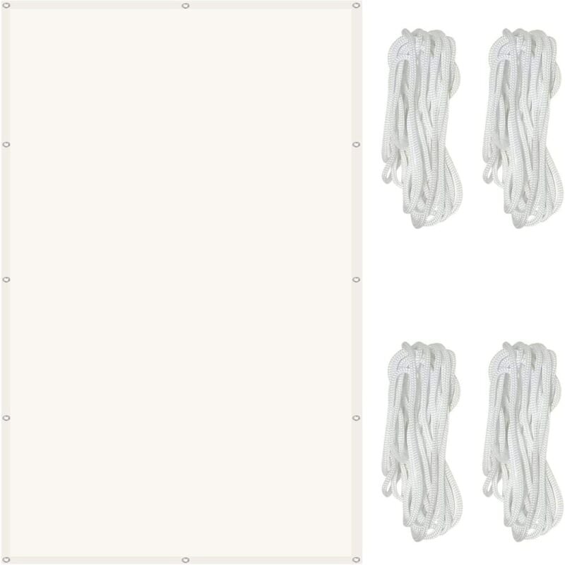 Umnuou - Voile d'ombrage Imperméable Rectangulaire 2 x 3 m Une Protection des Rayons uv à 98% Voile D'ombrage Toile, avec Cordes de 1.5 m pour en
