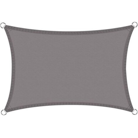Voile d'ombrage Imperméable Rectangulaire 2x3m, Toile Ombrage PES Résistant à l'eau, Filet dombrage Rectangle 3x2m, Résistant 98% Protection Rayons UV pour Patio Extérieur, Gris Graphite 2x3