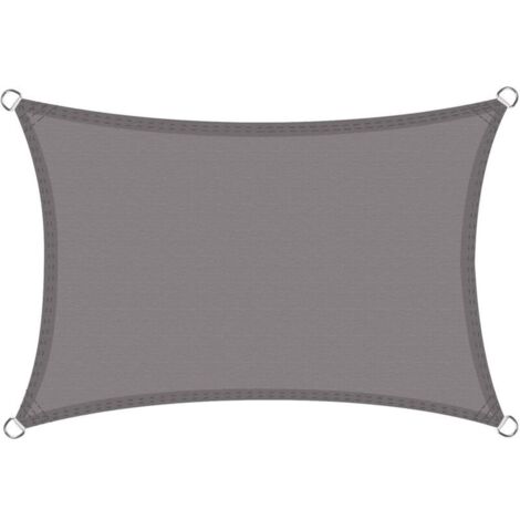 Voile d'ombrage Imperméable Rectangulaire 2x3m, Toile Ombrage PES Résistant à l'eau, Filet dombrage Rectangle 3x2m, Résistant 98% Protection Rayons UV pour Patio Extérieur, Gris Graphite 2x3