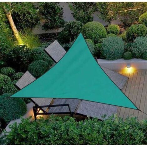 Voile d'ombrage - Imperméable - Triangulaire - 3x3x3m - Protection UV - Vert