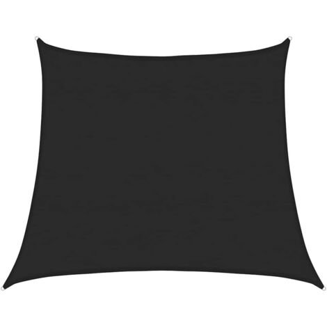 Voile d'ombrage noire 3 x 5 m — Voile d'ombrage, auvent de terrasse, pare-soleil, toile d'ombrage pour jardin