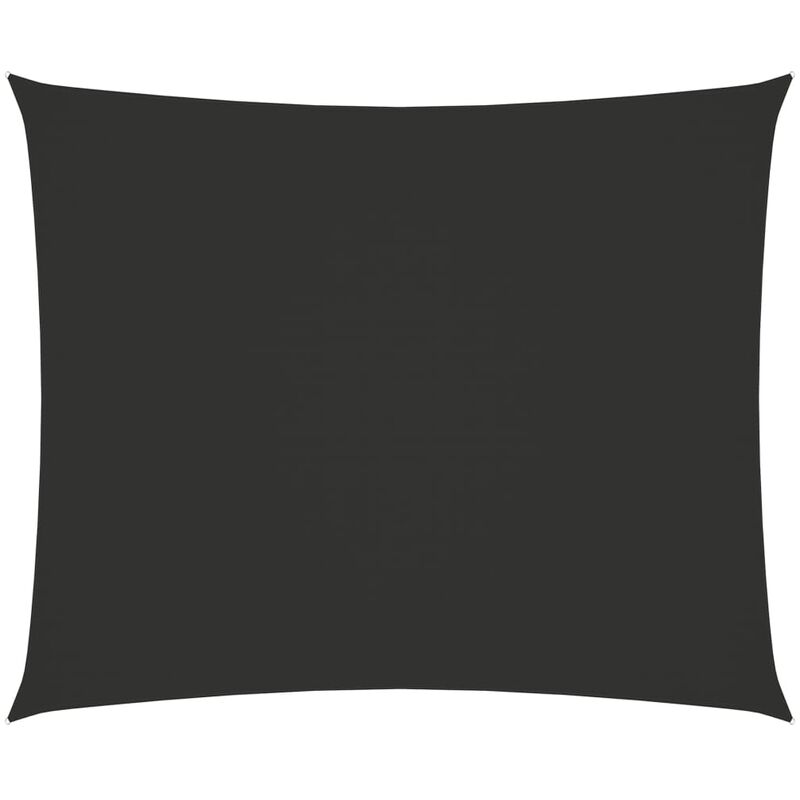Voile toile d'ombrage parasol tissu oxford rectangulaire 3,5 x 4,5m anthracite