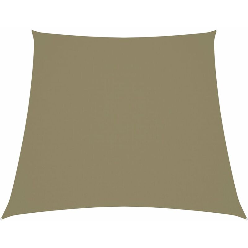 Helloshop26 - Voile d'ombrage parasol tissu oxford trapèze 3/5 x 4 m beige