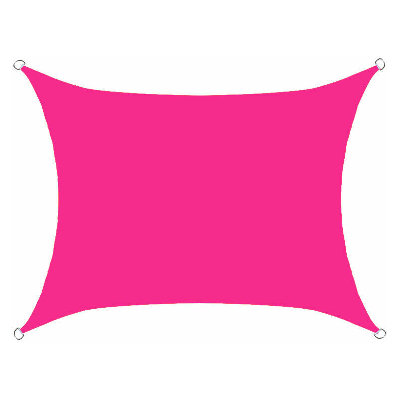 Start - Voile d'ombrage Pare-soleil rectangulaire étanche et pare-soleil voile anti-ultraviolet mur extérieur pare-soleil mur extérieur (rose rouge)