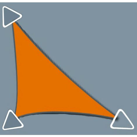 Voile d'ombrage perméable de 3x3x4.2m format triangle à tendre