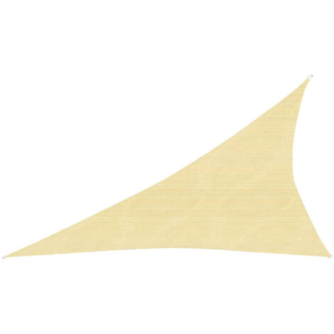 Voile d'ombrage, Protection Solaire, pour Jardin Terrasse Extérieur, 160 g/m² Beige 3x4x5 m PEHD OIB1446E