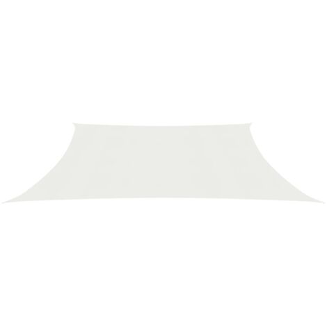 Voile d'ombrage, Protection Solaire, pour Jardin Terrasse Extérieur, 160 g/m² Blanc 3/4x2 m PEHD OIB3657E